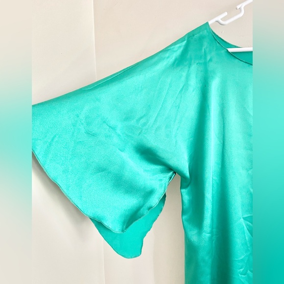 Vintage Claire Sandra by Lucie Ann Emerald Green Night Dress Size Medium - Picture 4 of 11